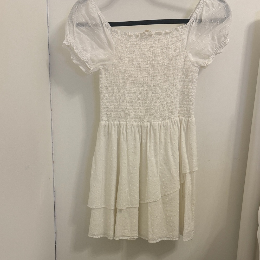 Elegant Ivory Kids Dress with Puff Sleeves